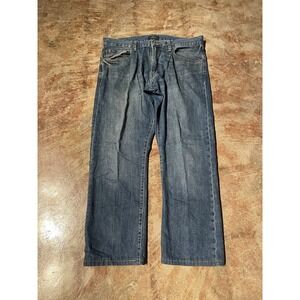 POLO RALPH LAUREN BLUE 34 X 30 THE HAMPTON RELAXED STRAIGHT JEANS MENS